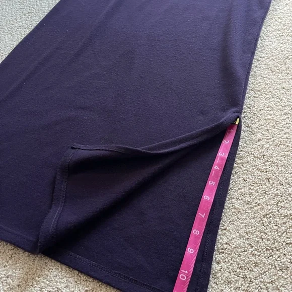 Purple Mock Neck Long Sleeve Sheath Dress for Cocktail Events - Picture 10 of 10